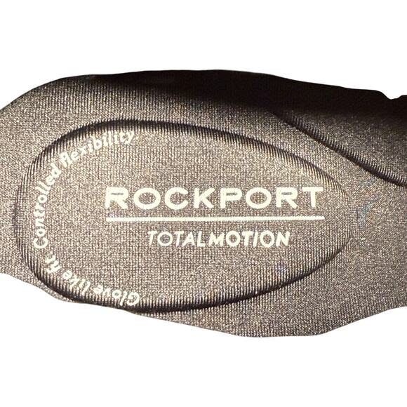 Rockport Total Motion Kalila Women's 10 Black Nubuck Booties Kitten Heel Cut Out - Picture 14 of 15